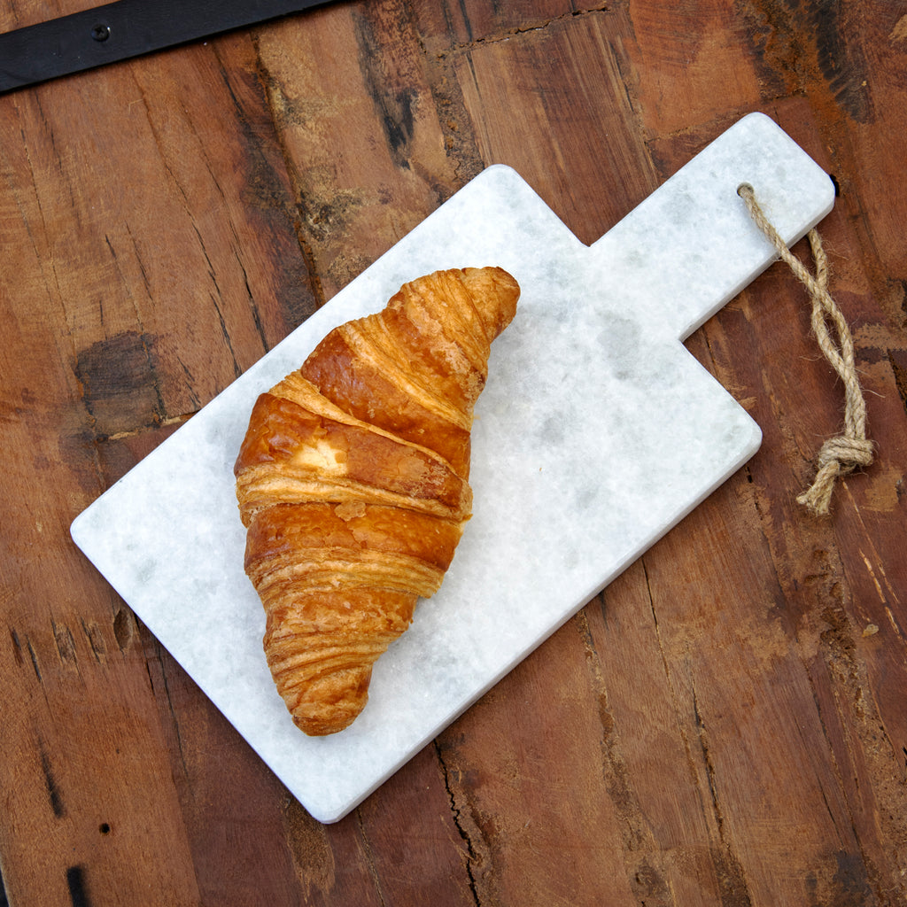 White Marble Handled Serving Board