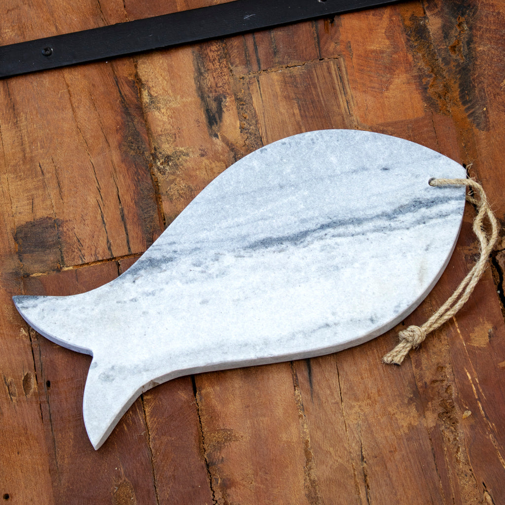 Grey Marble Fish Serving Platter