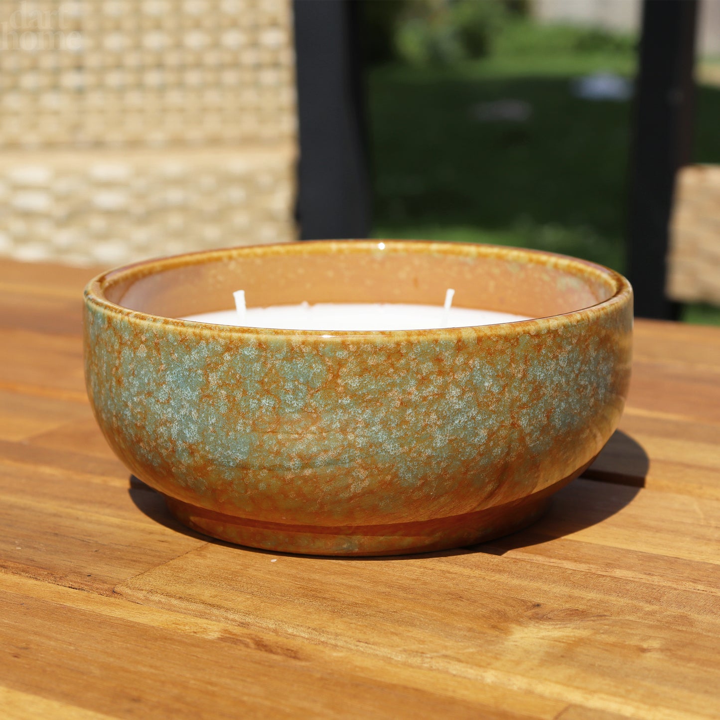 Blue Reactive Glaze Citronella Multi Wick Candle