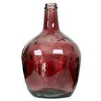 Rosa Flaschenvase aus recyceltem Glas