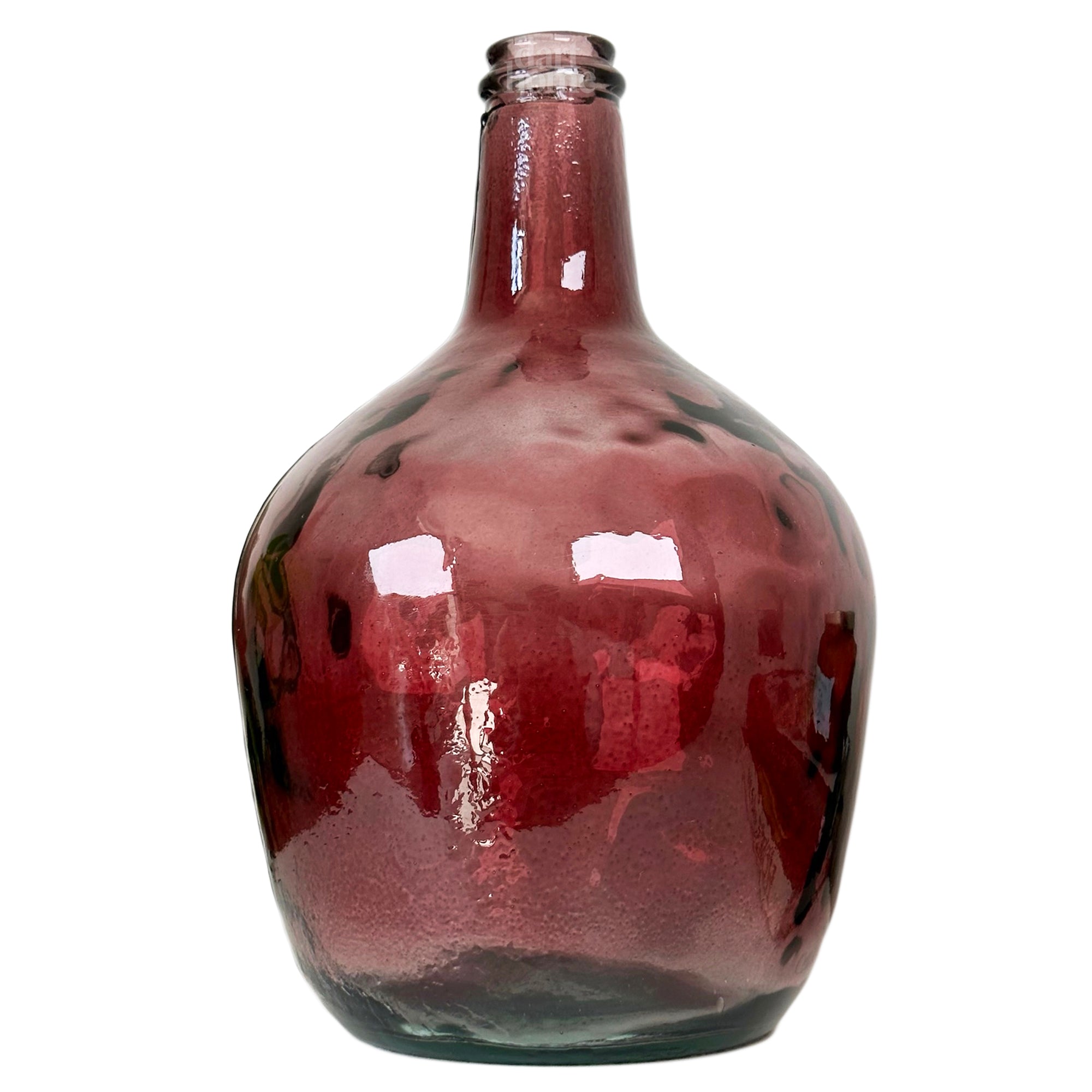Rosa Flaschenvase aus recyceltem Glas