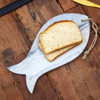 Grey Marble Fish Serving Platter