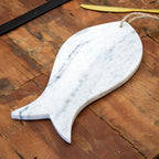 White Marble Fish Serving Platter