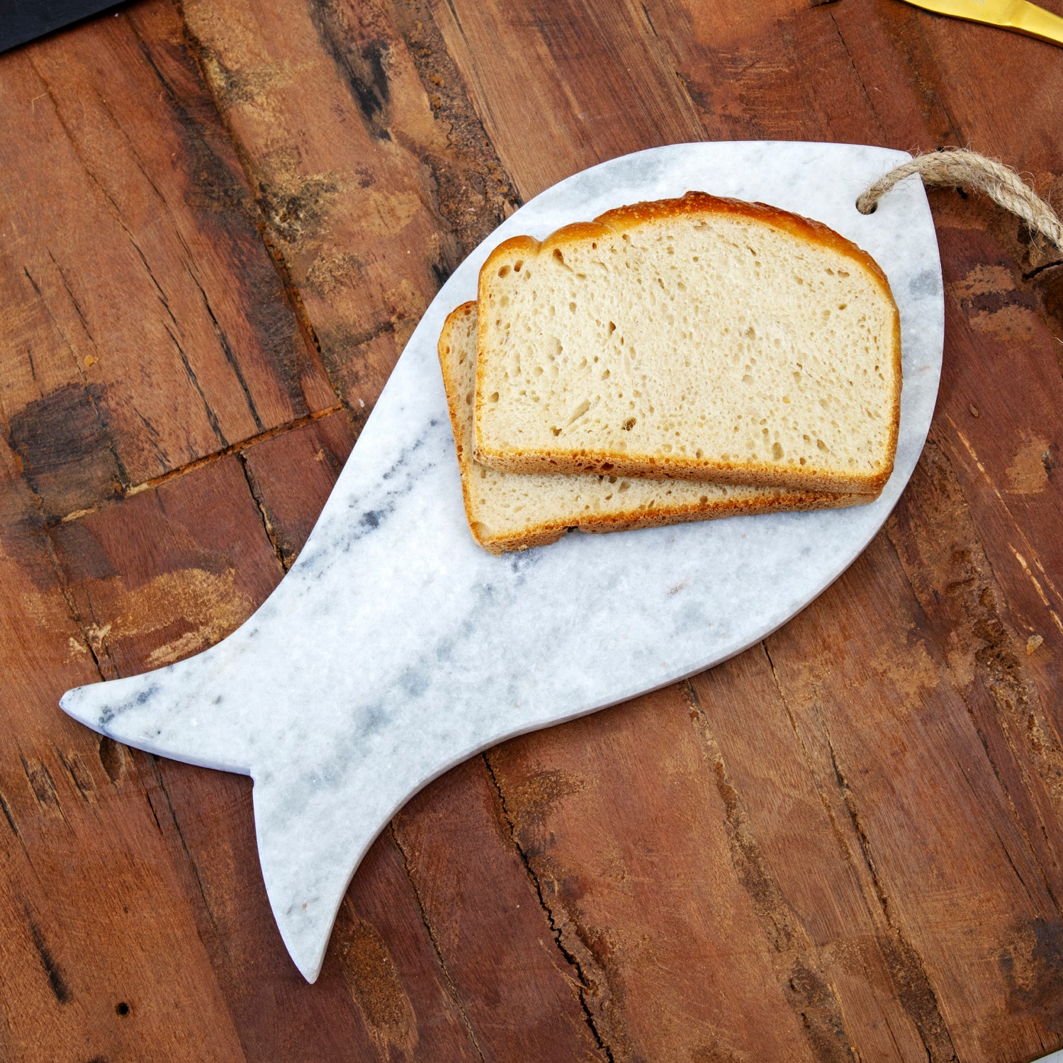 White Marble Fish Serving Platter