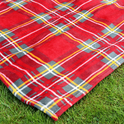 Red Tartan Soft Picnic Blanket