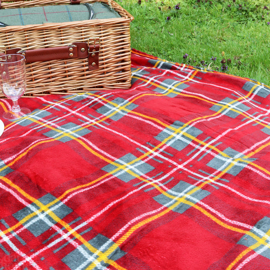 Red Tartan Soft Picnic Blanket