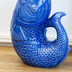 Sea Blue Ceramic Fish Vase
