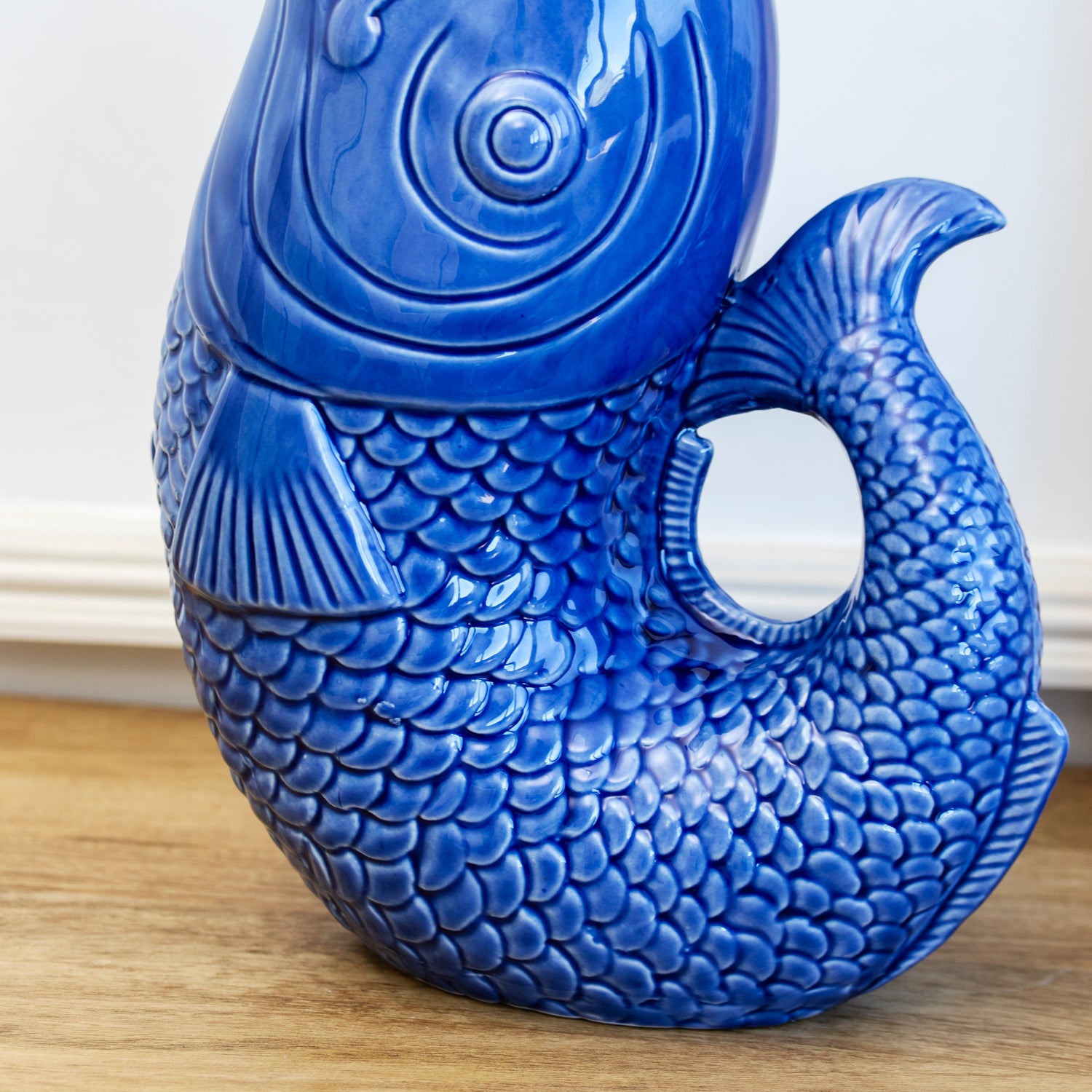 Sea Blue Ceramic Fish Vase