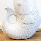 White Ceramic Fish Vase