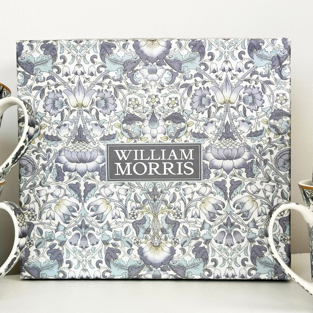 Set Of 4 William Morris Lodden Mugs Giftboxed