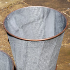 Set mit 3 verzinkten Dolly Tub-Pflanzgefäßen