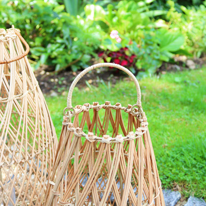 Tall Natural Rattan Lanterns