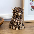 Sitting Brown Highland Cow Ornament