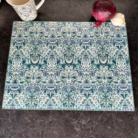 William Morris Lodden Glass Chopping Board