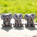 Cement Three Wise Elephant Ornaments