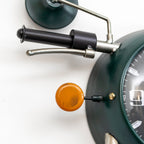 Green Metal Motorbike Wall Clock