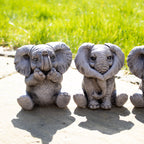 Cement Three Wise Elephant Ornaments