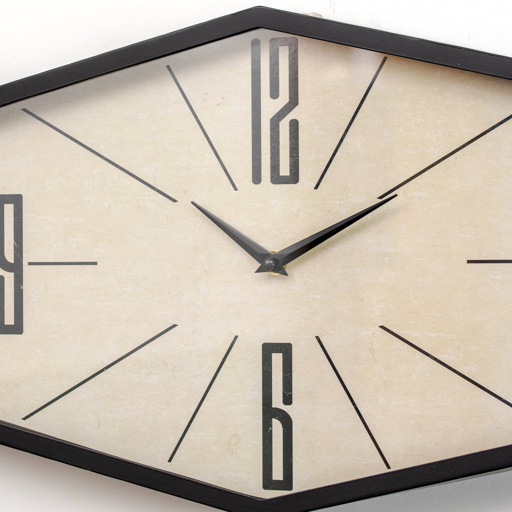 Retro Hexagon Wall Clock