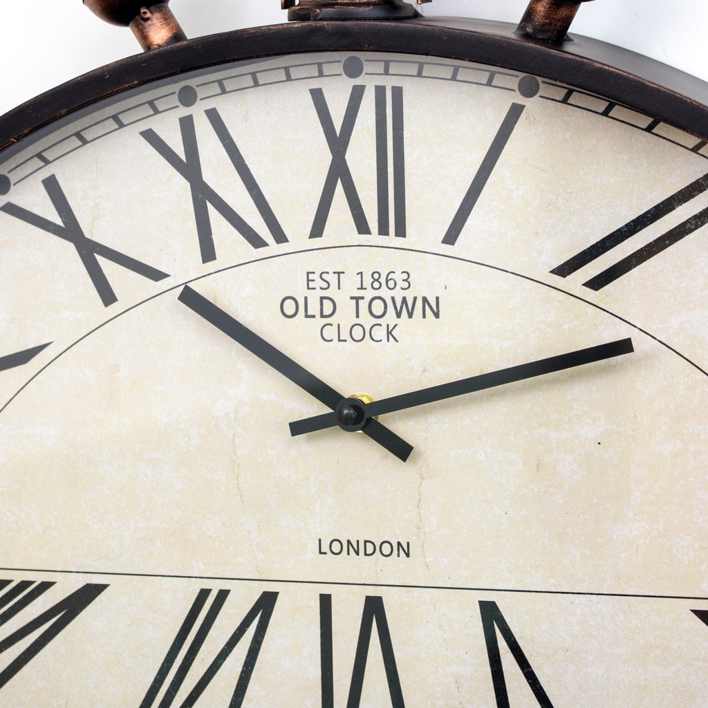 Half Round Old Town Station Wall Clock