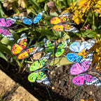 Set Of 8 Metal Butterfly Stakes