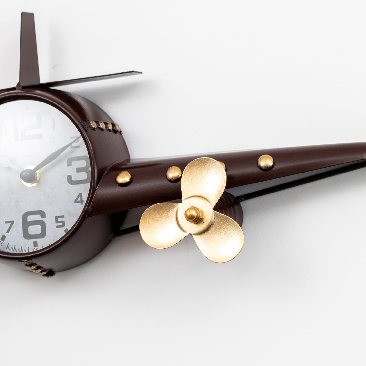 Metal Aeroplane Wall Clock