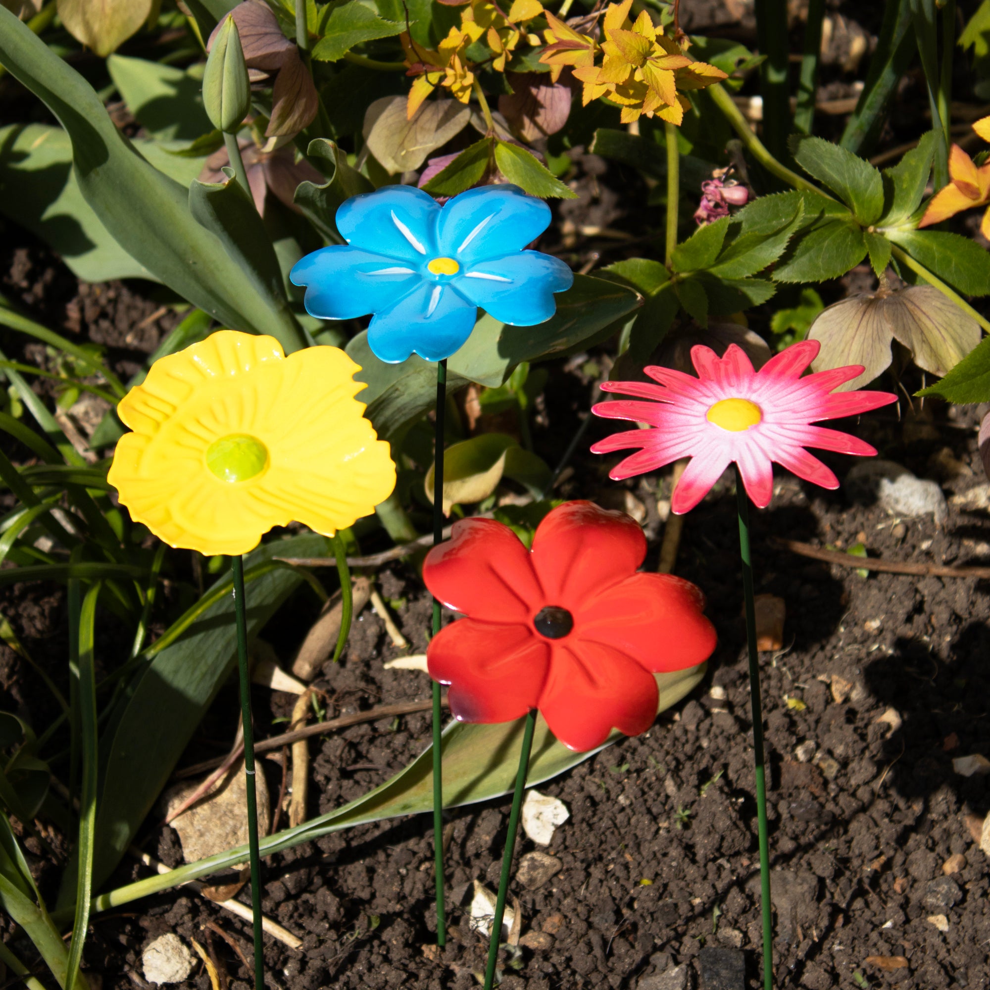 Set Of 12 Metal Wildflower Stakes B