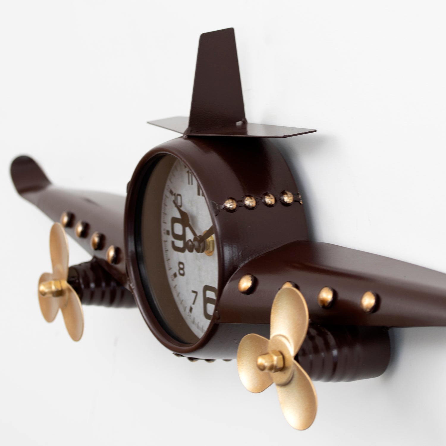 Metal Aeroplane Wall Clock