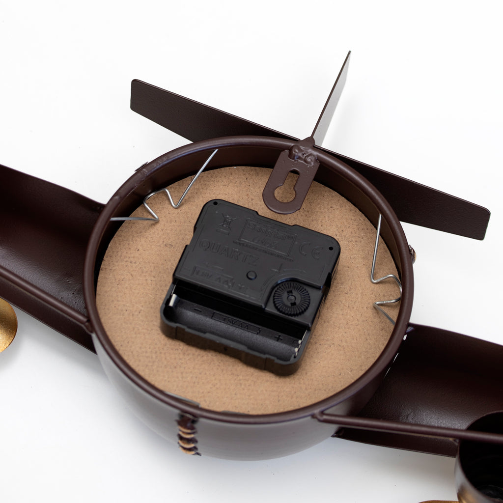 Metal Aeroplane Wall Clock