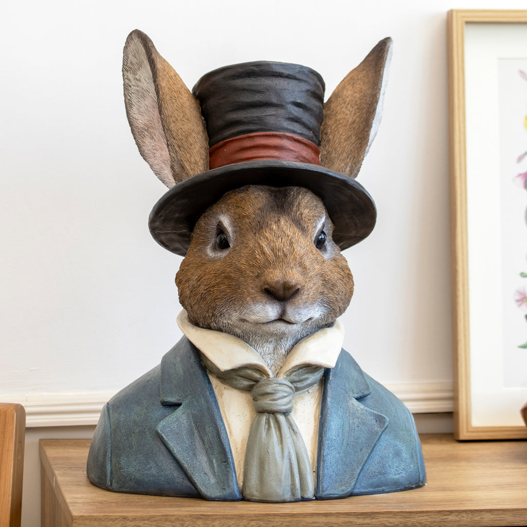 Large Gentleman Rabbit Bust Ornament
