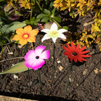 Set Of 12 Metal Wildflower Stakes