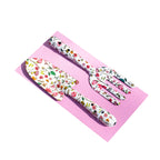 White Floral Trowel And Fork Garden Tool Set
