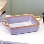 Large Purple Reactive Glaze Oven Dish