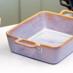 Large Purple Reactive Glaze Oven Dish