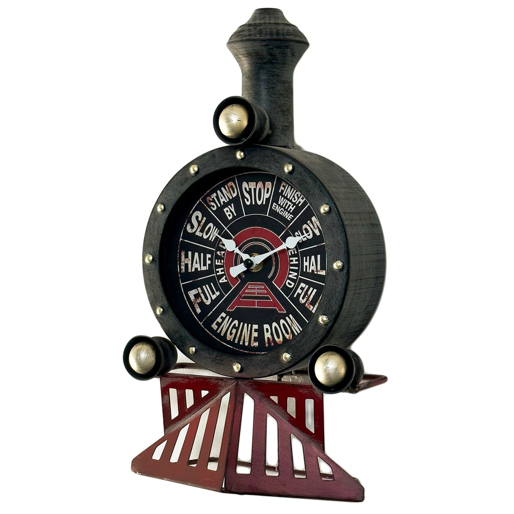 Industrial Black Train Wall Clock