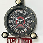 Industrial Black Train Wall Clock