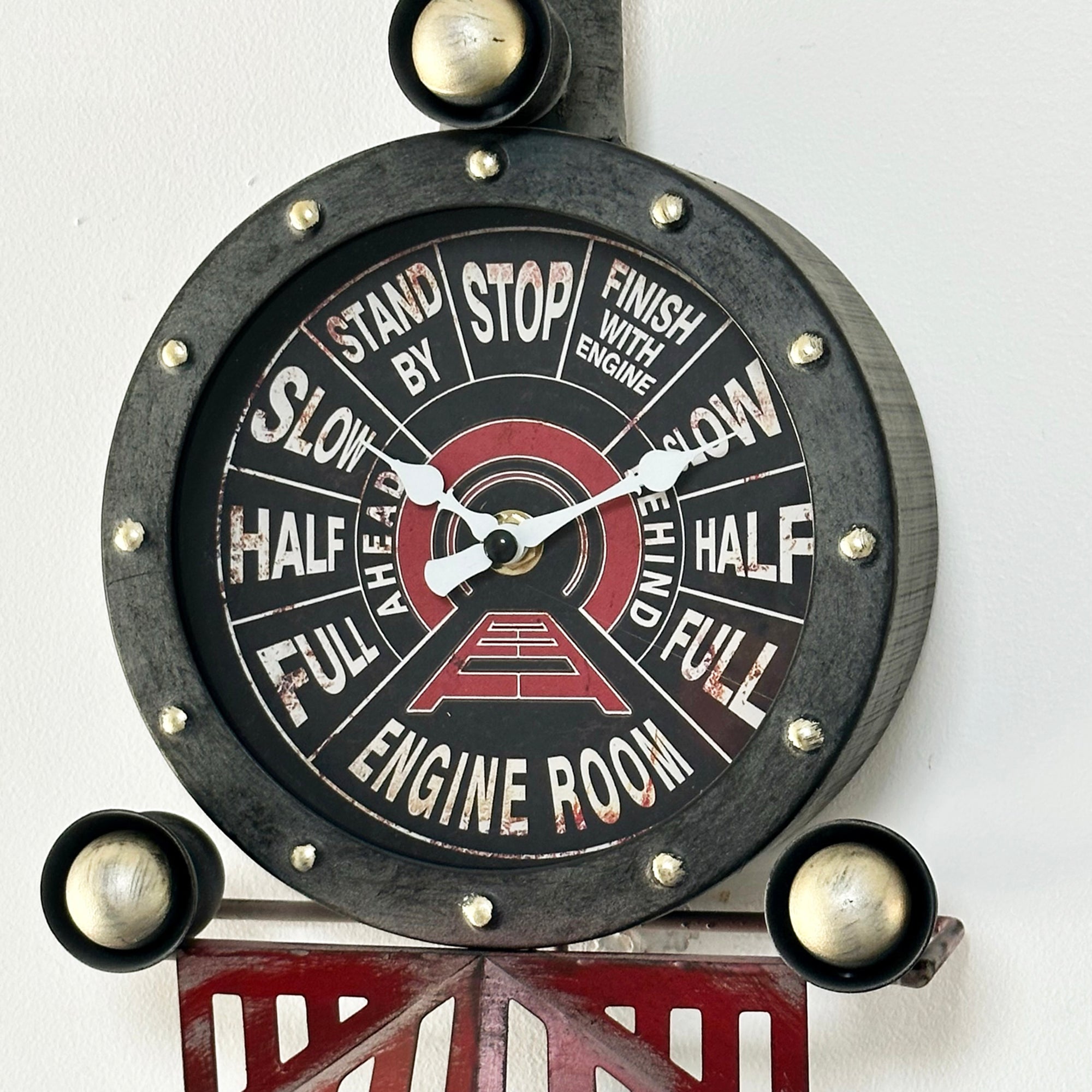 Industrial Black Train Wall Clock