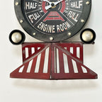 Industrial Black Train Wall Clock
