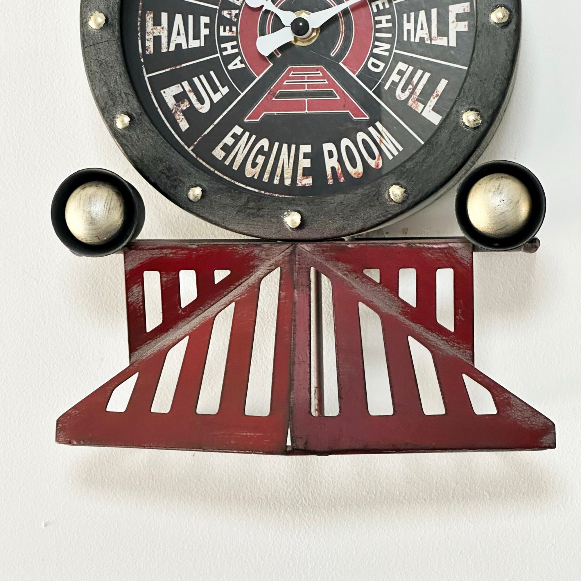 Industrial Black Train Wall Clock