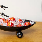 Black Metal Motorbike Bowl