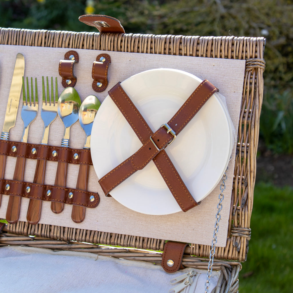 Antique Wash Willow 2 Person Picnic Hamper