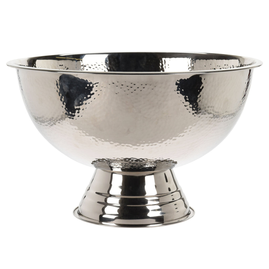Large Hammered Stainless Steel Champagne Bucket
