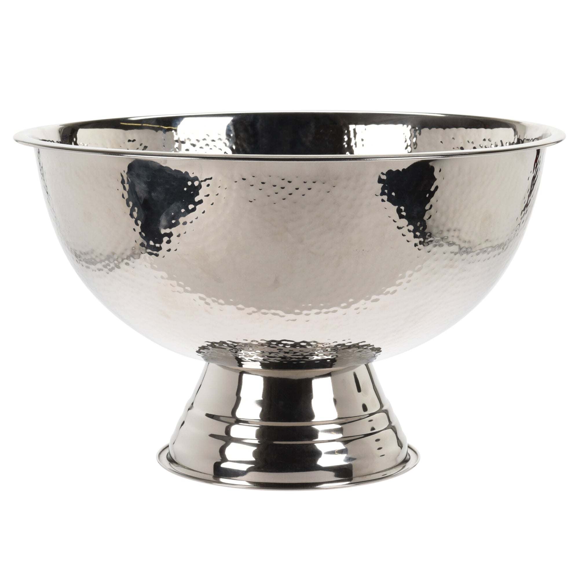 Large Hammered Stainless Steel Champagne Bucket