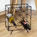Black Metal Square 9 Bottle Wine Rack