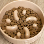 Large Stoneware Slow Feeder Dog Bowl