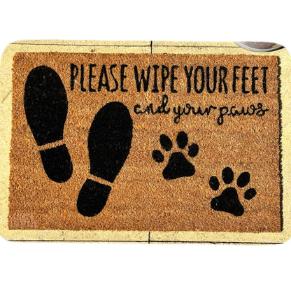 Wischen Sie Ihre Füße und Pfoten mit einer Kokosfaser-Fußmatte ab