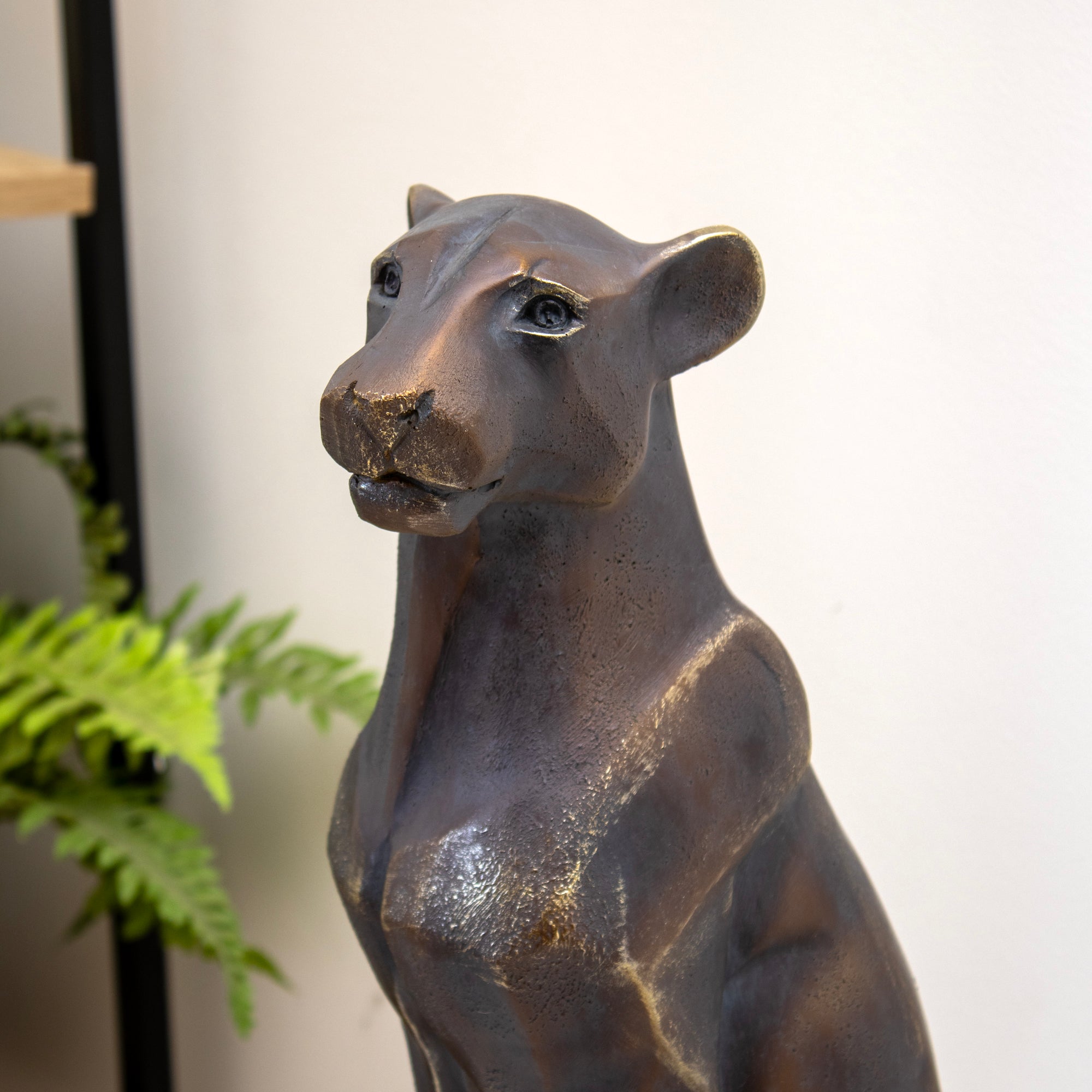 Large Bronze Leopard Ornament