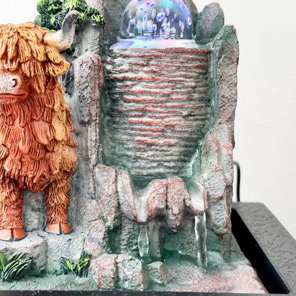 Highland Cow Indoor Water Fountain