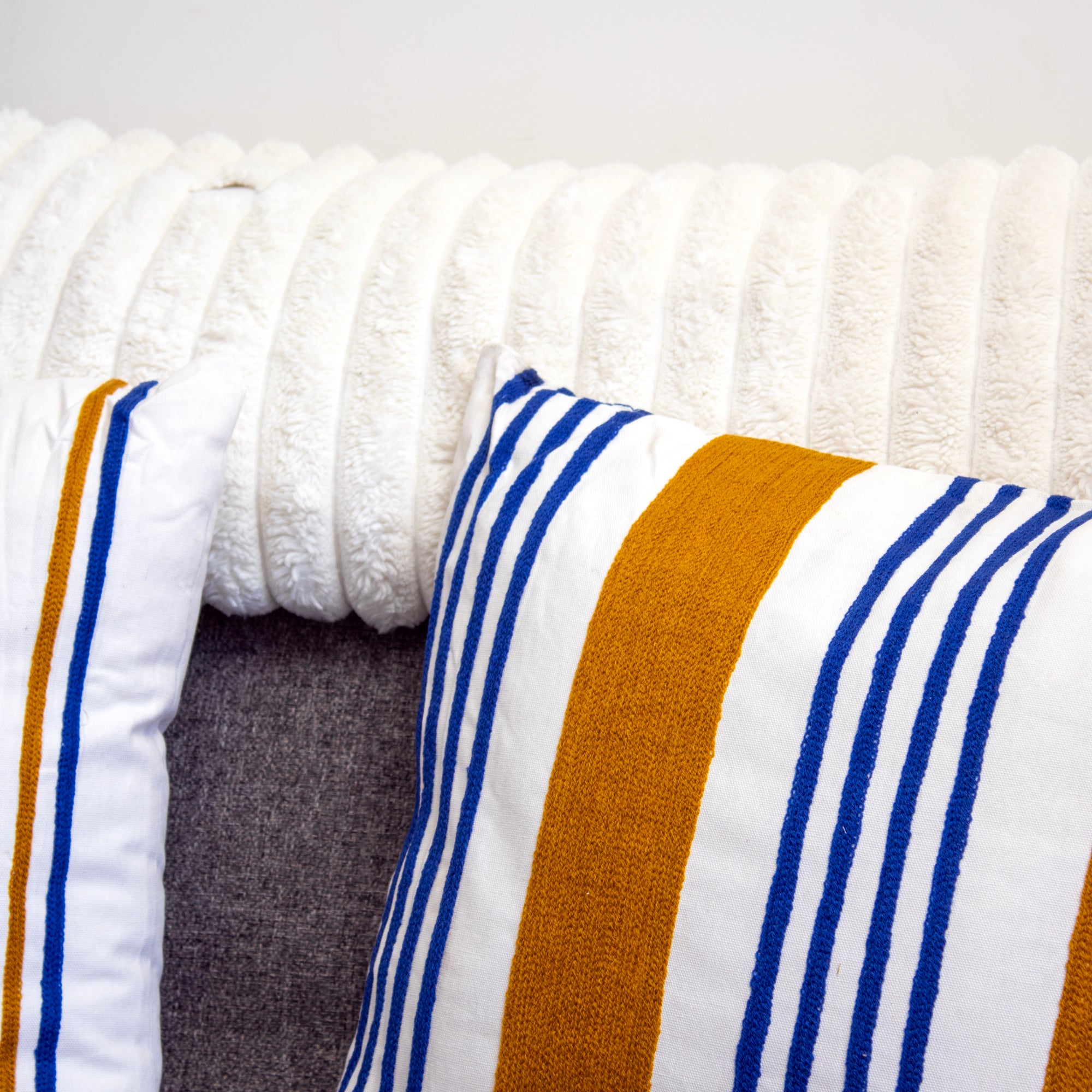 Multi Coastal Stripe Cotton Cushions