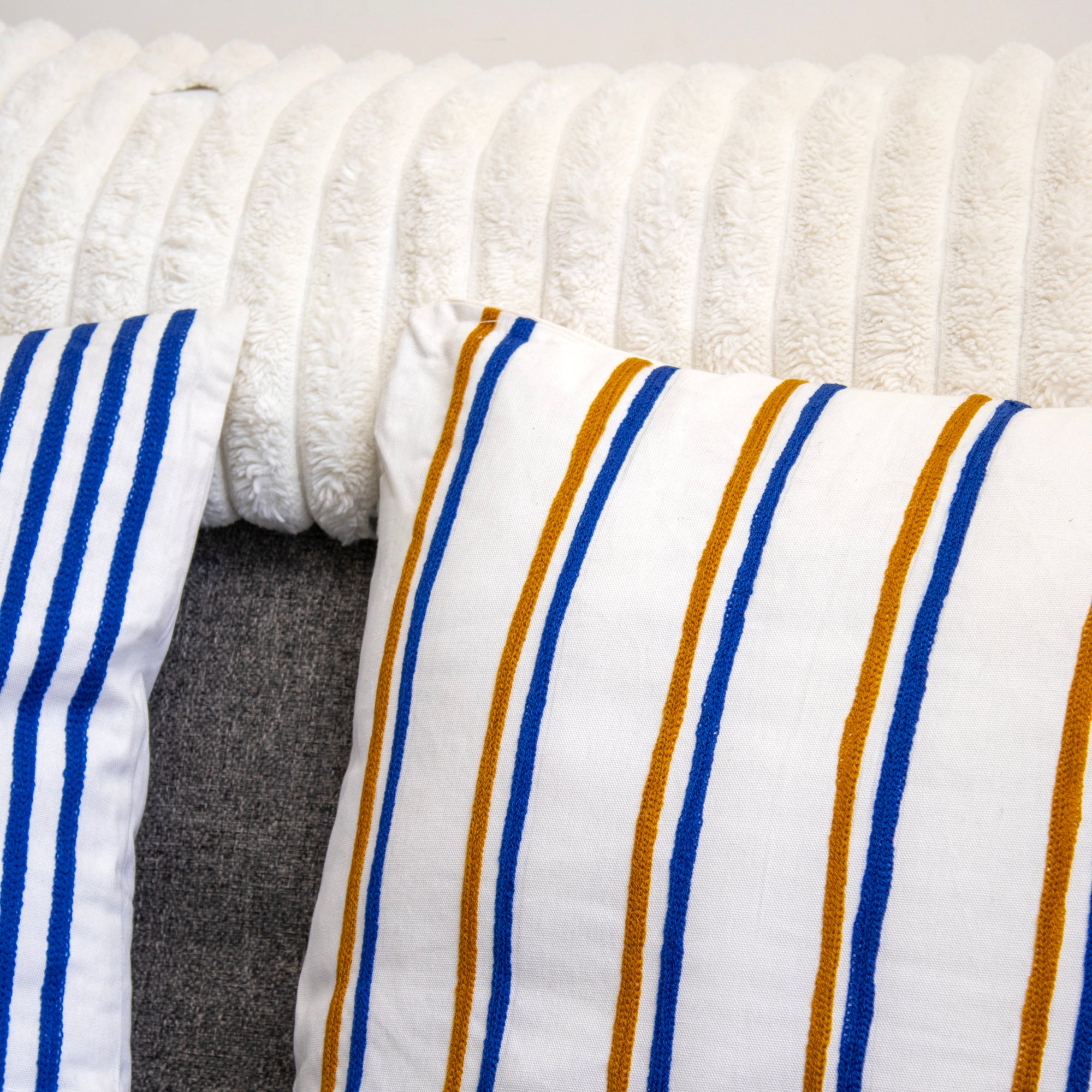 Multi Coastal Stripe Cotton Cushions