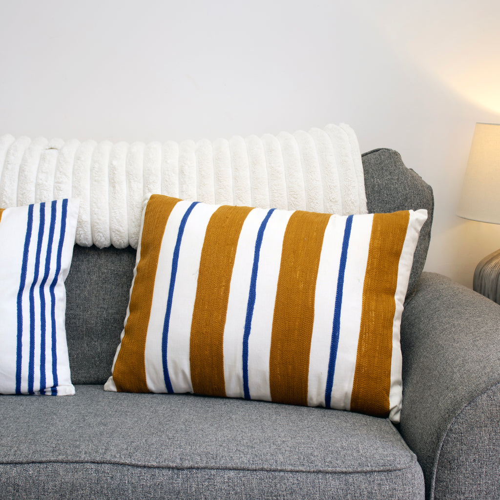 Multi Coastal Stripe Cotton Cushions